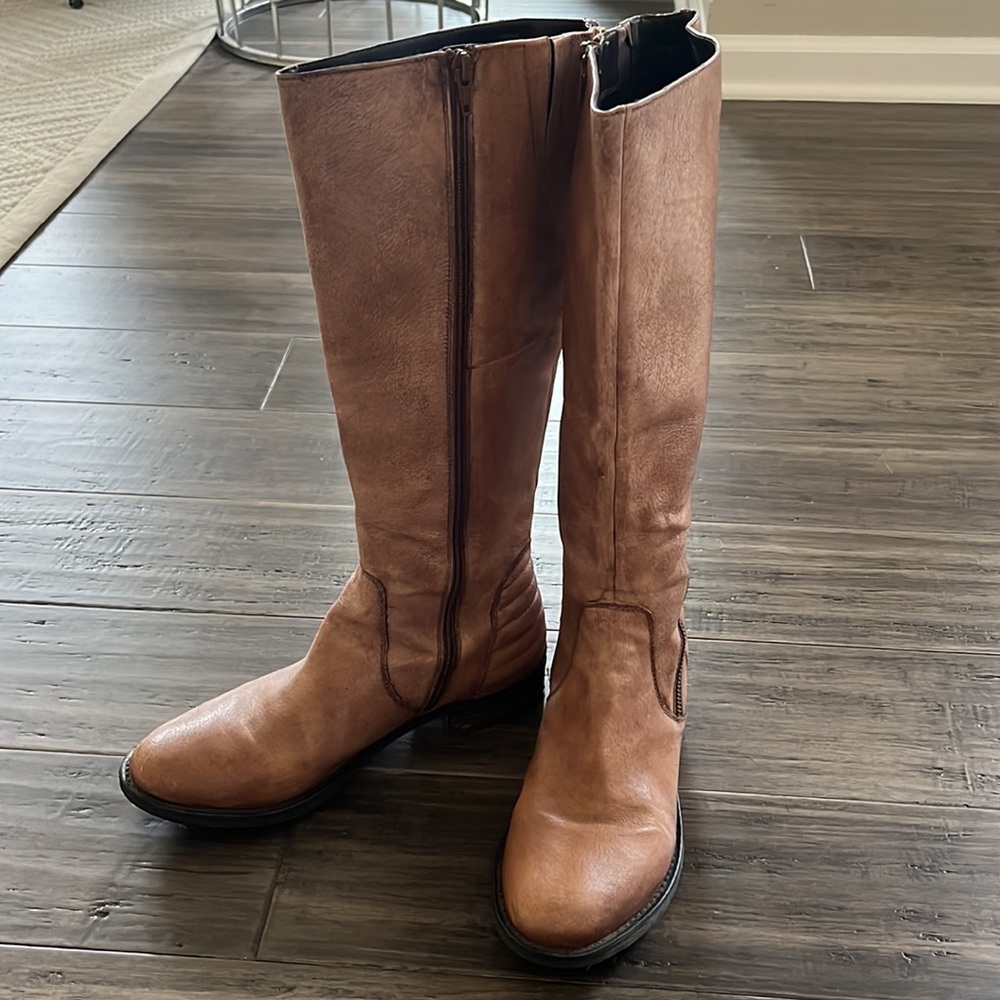 Steve Madden Brown Leather Boots - Picture 2 of 12